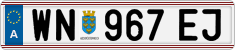 License plate of Austria, Regular plates