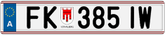 License plate of Austria, Regular plates