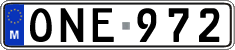 License plate of Malta, Regular plates (ABC 123)