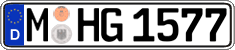 German license plate, Regular plates