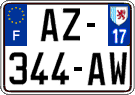 French license plate, SIV (ordinary)
