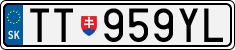 License plate of Slovakia, Cars