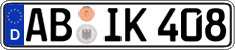 German license plate, Regular plates
