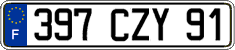 French license plate, FNI