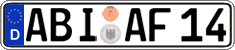 German license plate, Regular plates