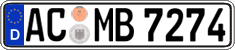 German license plate, Regular plates