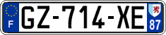French license plate, SIV (ordinary)