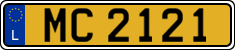 License plate of Luxembourg, 2003 year system