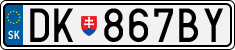 License plate of Slovakia, Cars