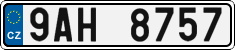 License plate of the Czech Republic, Cars (2001)