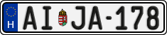 license plates of Hungary, Regular plates (2022)