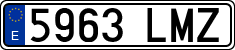 License plates of Spain, Ordinary (2000)