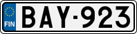 License plate of Finland, Cars