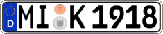 German license plate, Regular plates