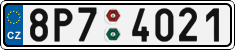 License plate of the Czech Republic, Cars (2001)