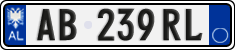 License plate of Albania, Cars (2011)