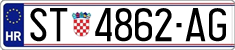 License plate of Croatia, Regular plates