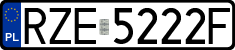 License plates of Poland, Regular car plates