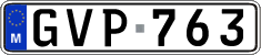 License plate of Malta, Regular plates (ABC 123)