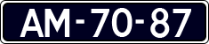 License plate of the Netherlands, Imported oldtimers (cars)