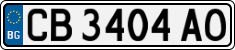 License plate of Bulgaria, Cars