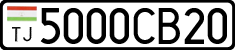 License plate of Tajikistan, Private owners (2009)