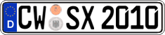 German license plate, Regular plates