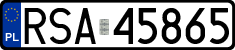 License plates of Poland, Regular car plates