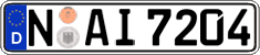 German license plate, Regular plates