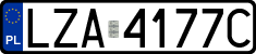 License plates of Poland, Regular car plates