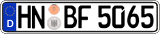 German license plate, Regular plates