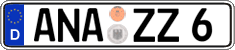 German license plate, Regular plates