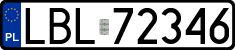 License plates of Poland, Regular car plates