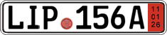 German license plate, Export transit plates