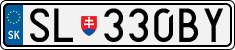License plate of Slovakia, Cars