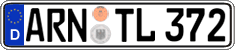 German license plate, Regular plates