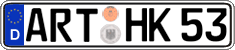 German license plate, Regular plates