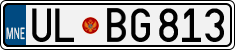License plate of Montenegro, Cars