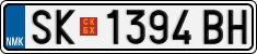 License plate of North Macedonia, Regular plates (2012)