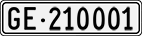 License plate of Switzerland, Cars