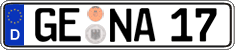 German license plate, Regular plates