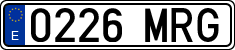 License plates of Spain, Ordinary (2000)