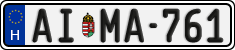 license plates of Hungary, Regular plates (2022)