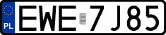 License plates of Poland, Regular car plates