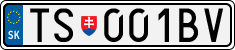 License plate of Slovakia, Cars