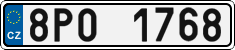 License plate of the Czech Republic, Cars (2001)