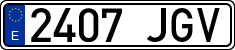 License plates of Spain, Ordinary (2000)