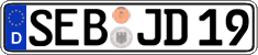 German license plate, Regular plates