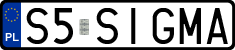 License plates of Poland, Vanity Plates