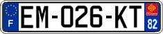French license plate, SIV (ordinary)